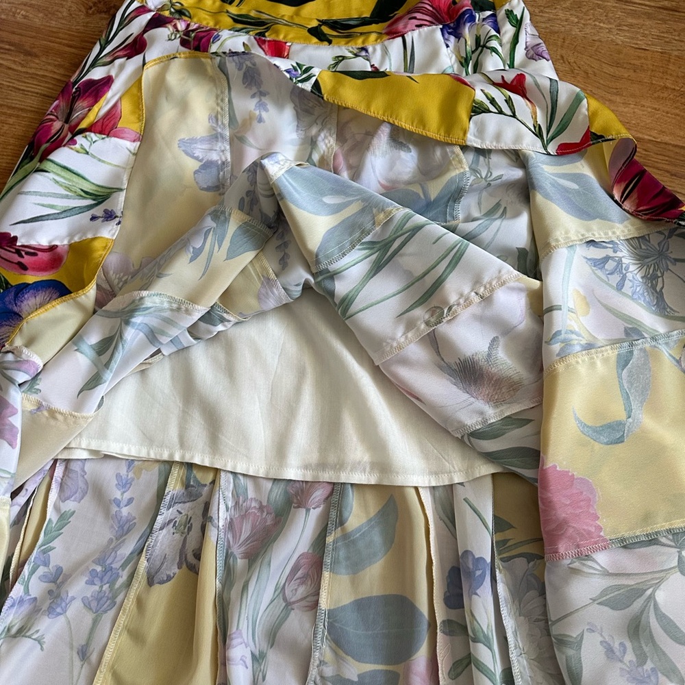 ROCOCO SAND Aprile Floral Yellow Maxi Skirt Size 6P - Picture 9 of 16